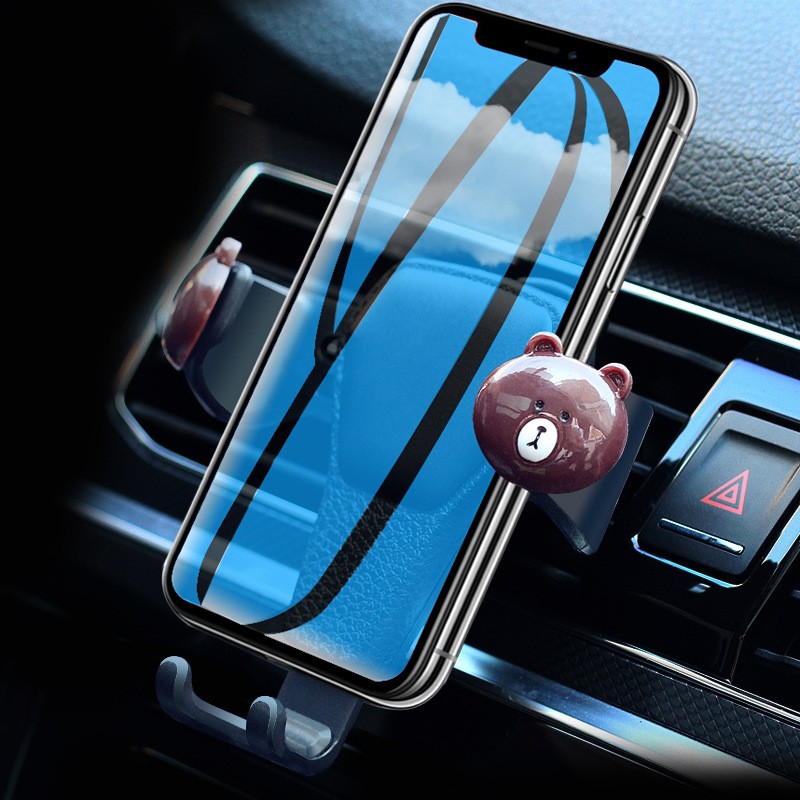 Giá đỡ điện thoại kẹp cửa gió điều hòa ô tô, Kẹp điện thoại để xe hơi | BigBuy360 - bigbuy360.vn