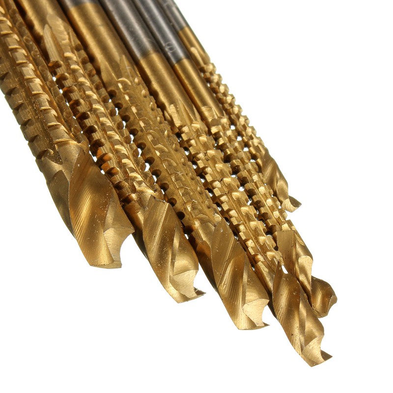 Bộ 6 mũi khoan titan HSS