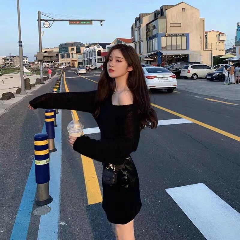 Áo Sweater Cổ Chữ V Phong Cách Hàn Quốc Thanh Lịch Cho Nữ