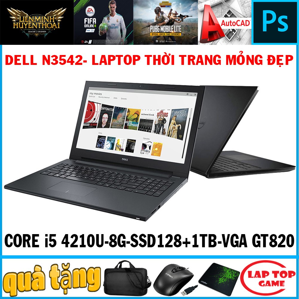 Laptop Dell 3542 Core i5-4210U,VGA RỜI 2G, laptop cũ chơi game cơ bản đồ họa