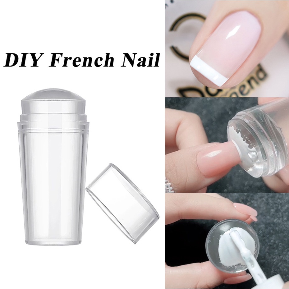 Bộ 2 Dụng Cụ In Hình Móng Tay Bằng Silicone Trong Suốt
