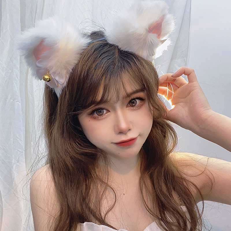 Băng đô cài tóc phối tai mèo thời trang Nhật YKD