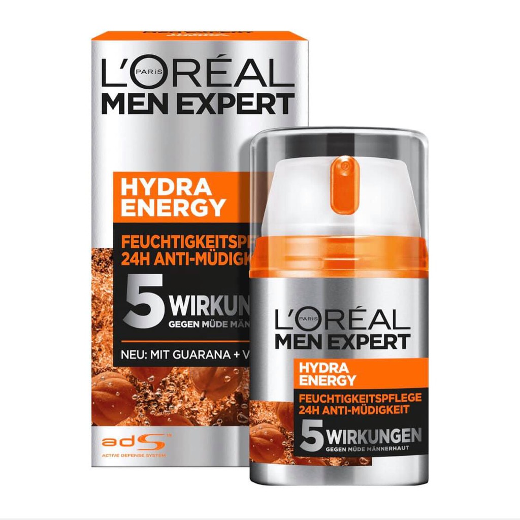 Set Sữa Rửa Mặt Và Kem Dưỡng Da Nam 5 Tác Động LOREAL MEN EXPERT HYDRA ENERGY - ĐỨC