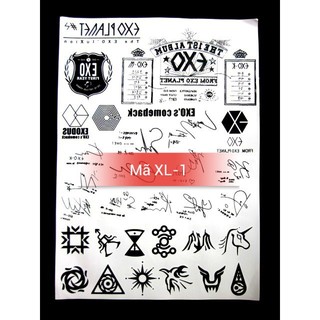 Tattoo Dán Nhóm EXO XL1