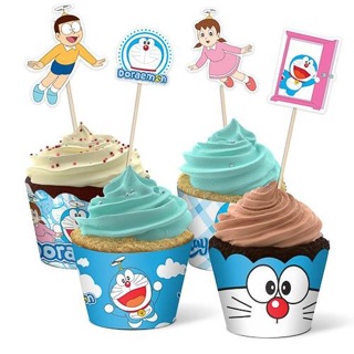 Set trang trí tiệc sinh nhật để bàn ĐOREMON