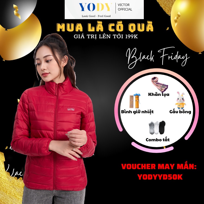 Áo Phao Nữ YODY Không Mũ Siêu Nhẹ, Áo Khoác Chống Thấm Nước Giữ Ấm Cao Cấp PHN4012 | BigBuy360 - bigbuy360.vn