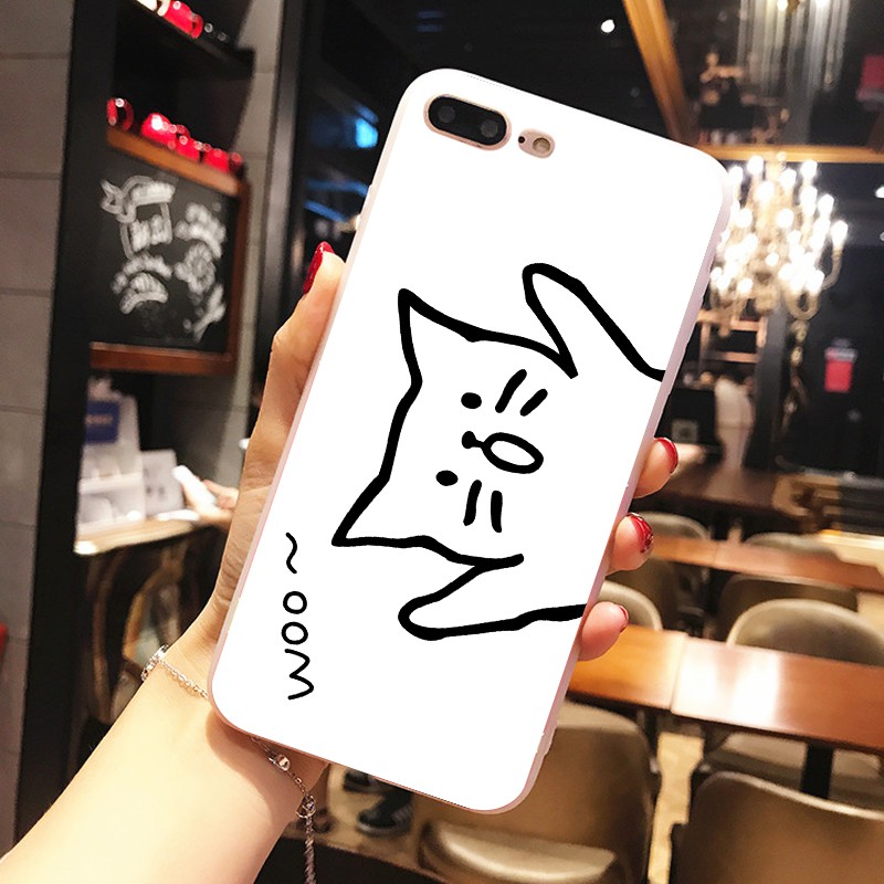 Dễ Thương Ốp Điện Thoại tpu Silicon Mềm Hình Mèo Đáng Yêu Cho iphone x xr 12 13 mini 11 14 pro xs max 5s se2 6 6s 7 8 plus