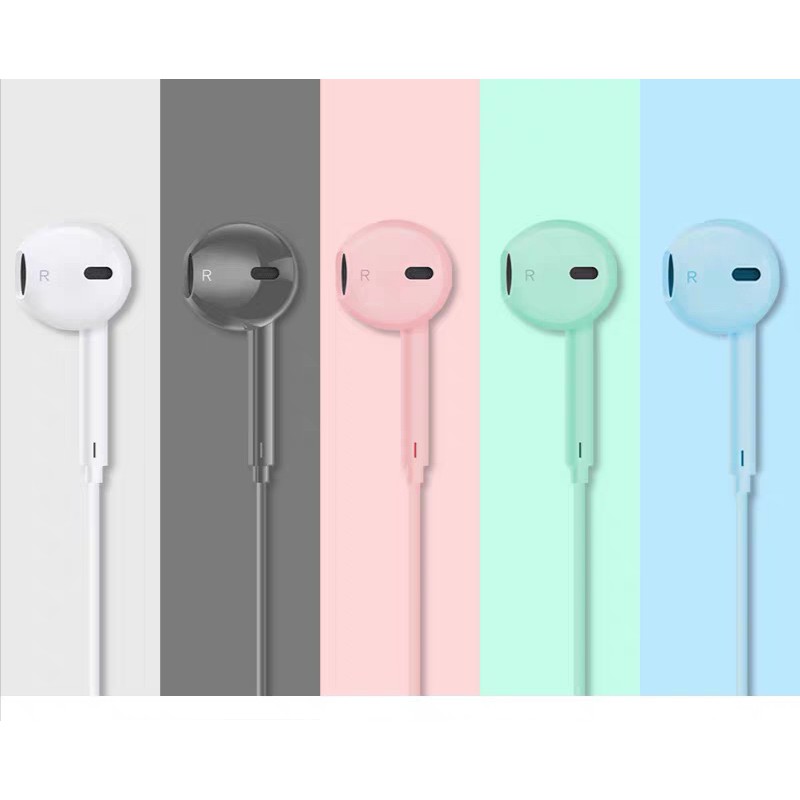 Tai nghe U19 HiFi có dây dài 1.2m màu macaron với âm thanh siêu trầm đa năng cho Android & iOS