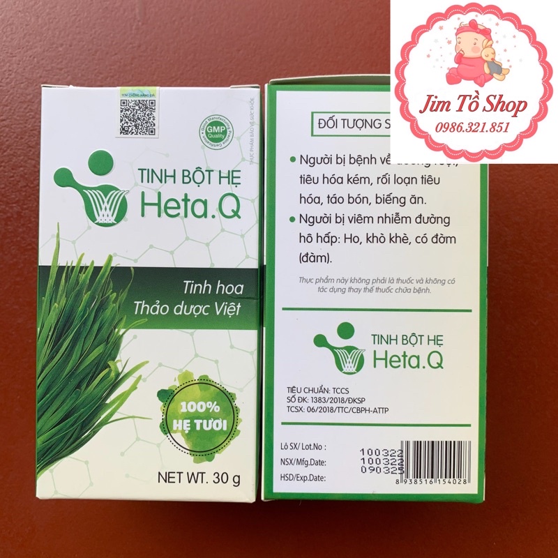 Tinh bột hẹ Heta Q hỗ trợ táo bón, biếng ăn ở trẻ nhỏ