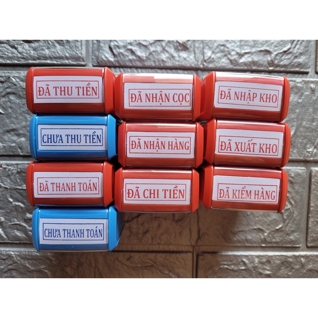 Khắc con dấu đã thu tiền, đã thanh toán, chưa thanh toán