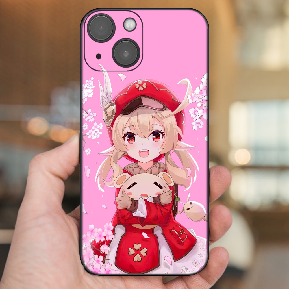 Ốp lưng iPhone 13 dẻo đen cạnh vuông in hình Klee Genshin Impact