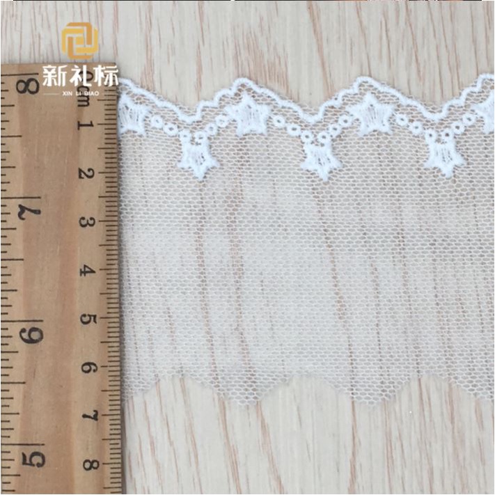 ⚡SỈ LẺ⚡Ren viền- ren chân thêu hình ngôi sao trang trí váy áo Lolita, làm phụ kiện handmade, DIY cho doll