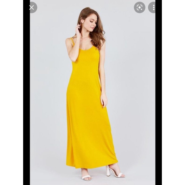 Đầm thun maxi xk hai dây Active Usa.