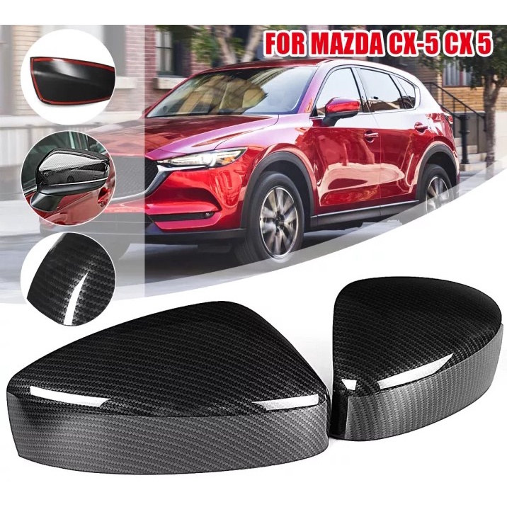 Ốp gương chiếu hậu CARBON Xe mazda CX5, CX-5 2018- 2021, 2022 vân cacbon - Bộ 2 ốp