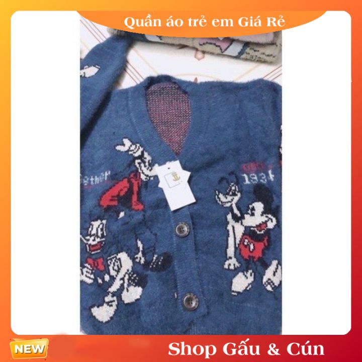 Áo khoác cadigan len lông thỏ cho bé hàng Quảng Châu new 100% cho bé 25-28kg