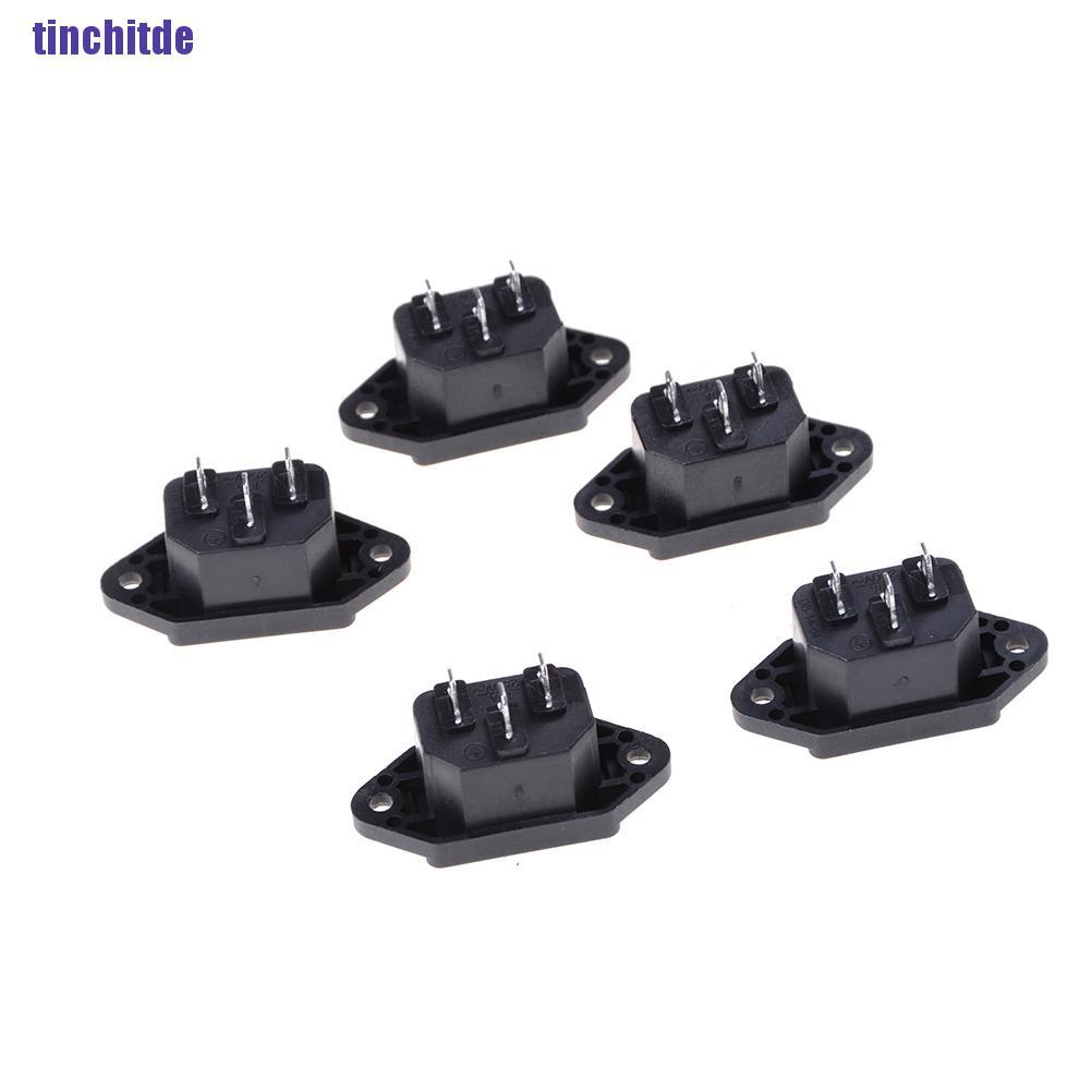 Bộ 5 Phích Cắm Iec 320 C14 Ac 250V 10A Chất Lượng Cao