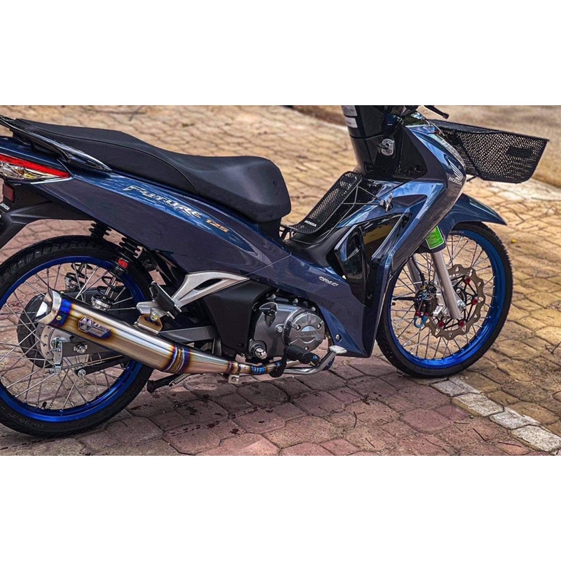 Lon pô salaya titan và cổ pô titan cho wave zx dream future led neo sirius