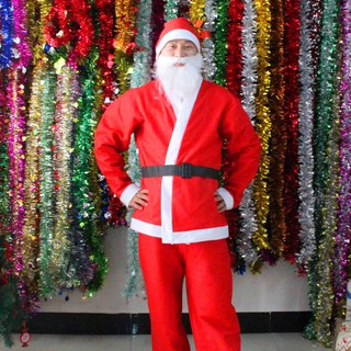 bộ trang phục quần áo ông già noel cho nam người lớn loại vải nỉ