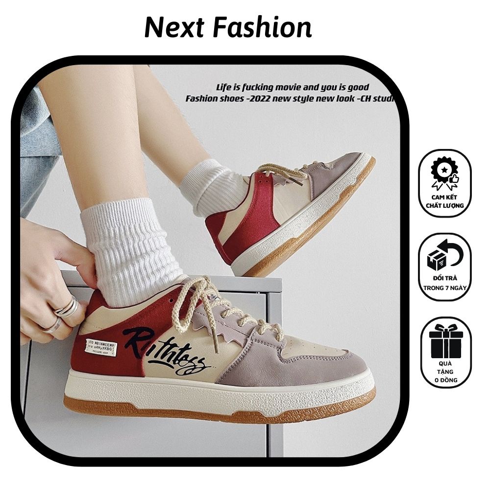 Giày sneaker nam Ruthtess đế cao su mềm thoáng khí phong cách ullazzang Hàn Quốc - Next Fashion G65