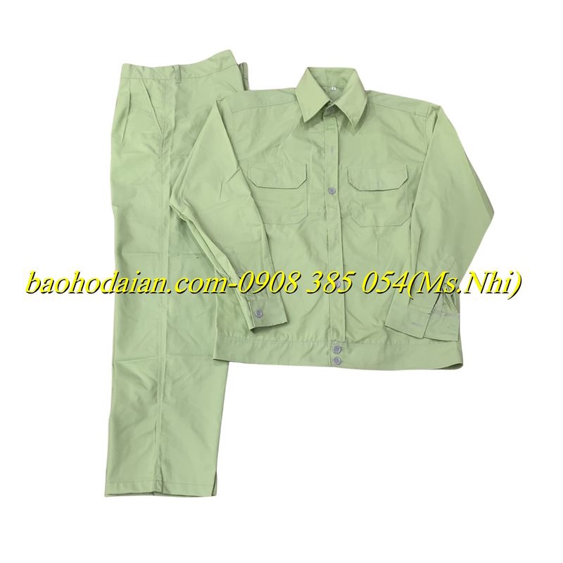 Quần áo bảo công nhân giá rẻ chất vải si thoáng mát- Hình thật