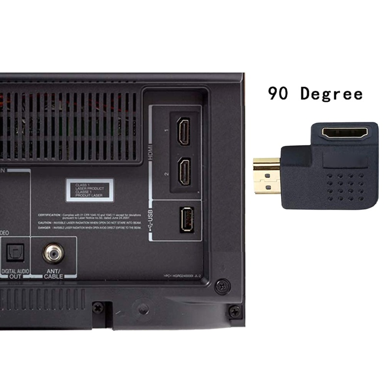 Đầu Chuyển Đổi HDMI Bẻ Góc 90 Độ Cho TV