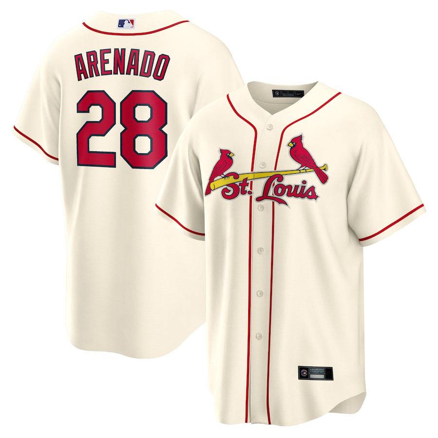 Áo Khoác Bóng Chày MLB St Louis Cardinals Số 28 Arenado Thời Trang Unisex