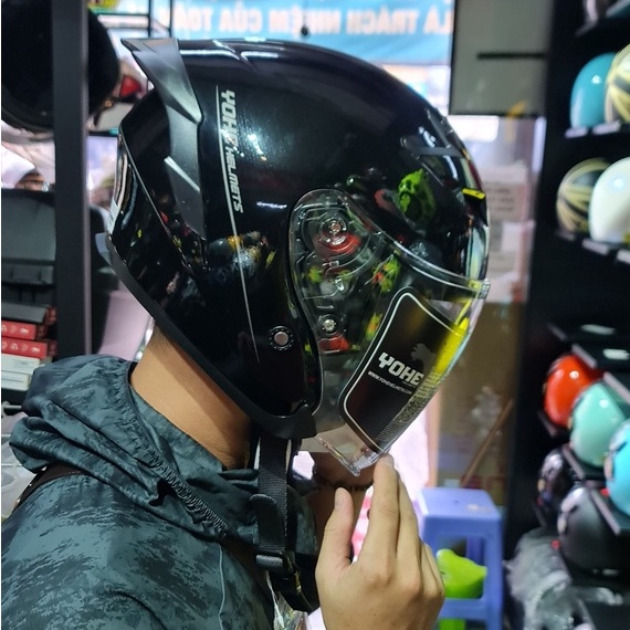 Mũ bảo hiểm 3/4 2 kính YOHE 878 Plus - Ngon bền rẻ - BIKER 176 - Mũ bảo hiểm & Dầu nhớt Vũng Tàu