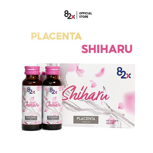 82X Nước uống Placenta Shiharu làm đẹp da đến từ Nhật Bản 50ml/lọ. (1 hộp)