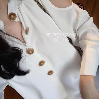 Váy sơ mi đũi trơn