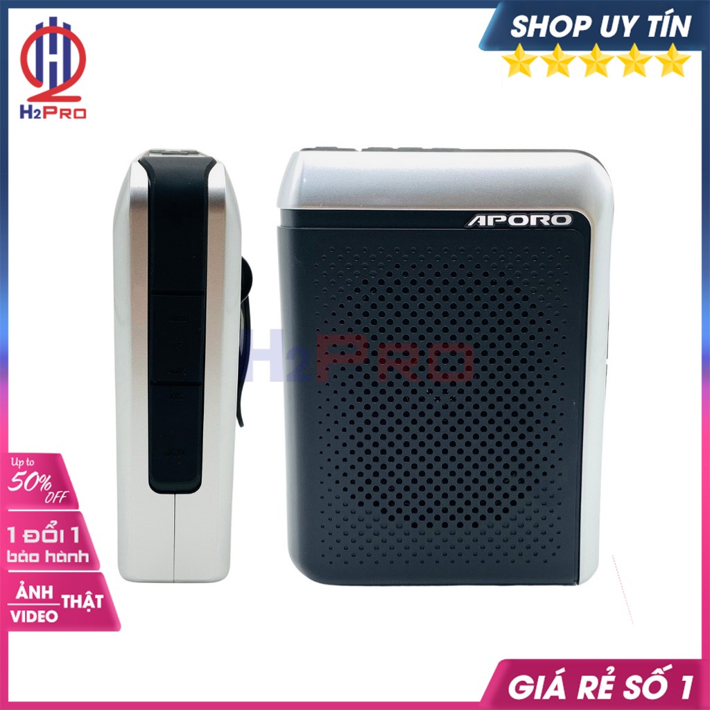 Máy Trợ Giảng Không Dây, Loa Trợ Giảng Aporo T18 2.4G Cao Cấp, Bluetooth 5.0-Usb-Thẻ Nhớ-Đài Fm-Micro Ko Dây-H2Pro Audio