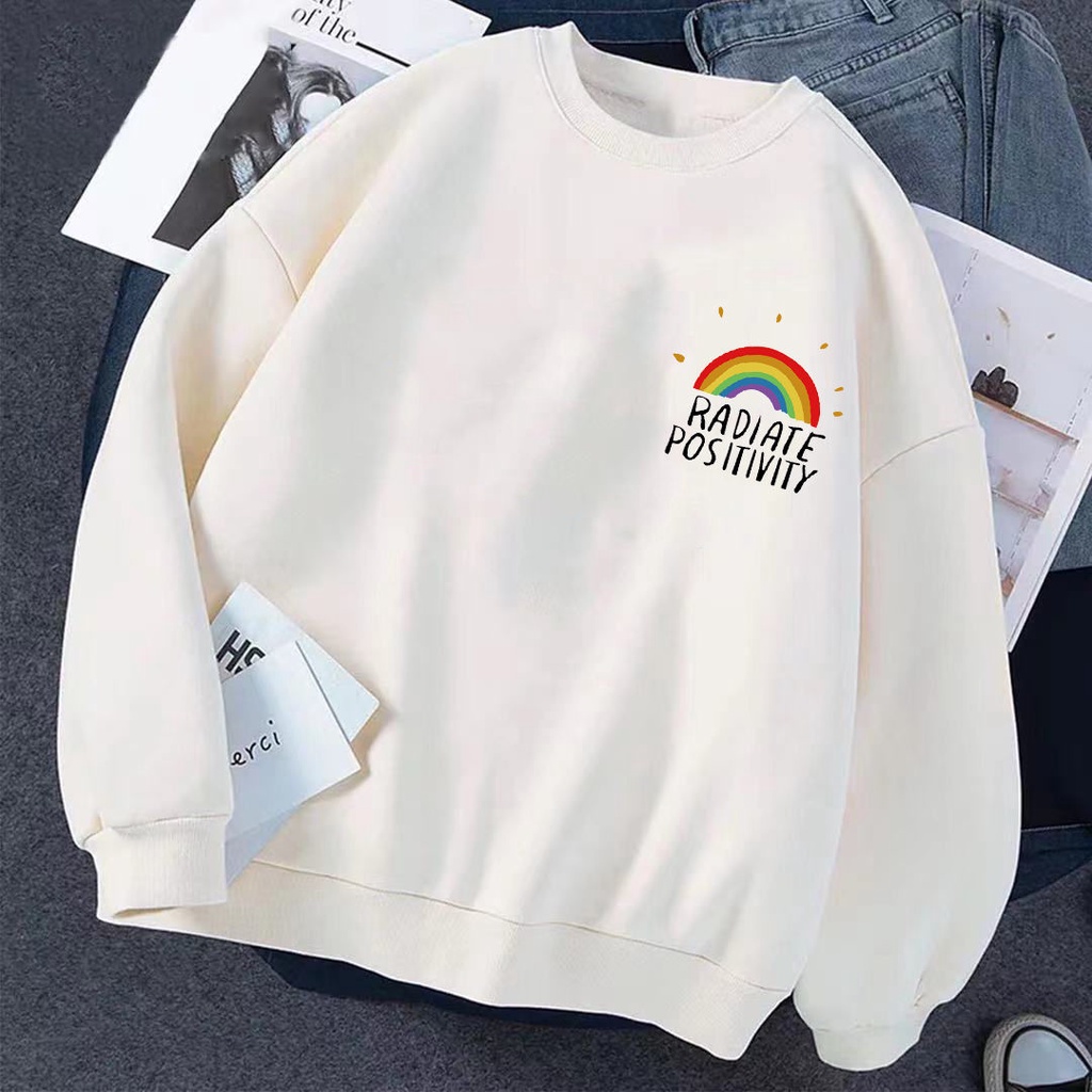 Áo Nỉ Dài Tay Form Rộng Thời Trang Mùa Đông Dành Cho Nữ