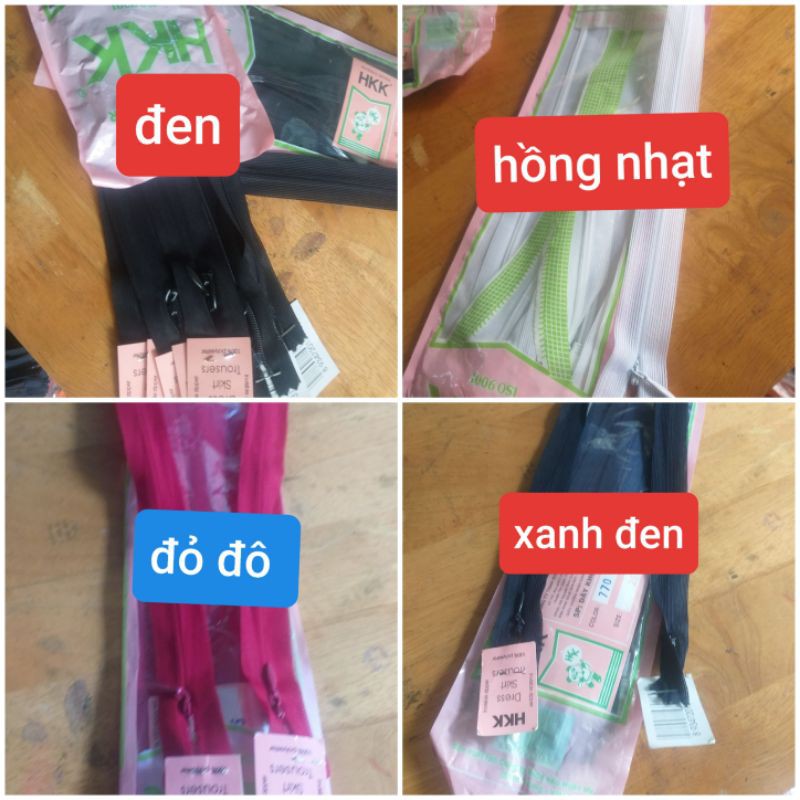 12 sợi dây kéo giọt nước Hkk  dài 25-40-50-60