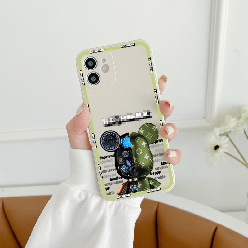 [SIÊU HOT] Ốp lưng iphone cạnh vuông ốp iphone 12 pro max gấu Be@rBrick 6/6plus/7plus/8/x/xsmax/11promax/12pro/11 e91