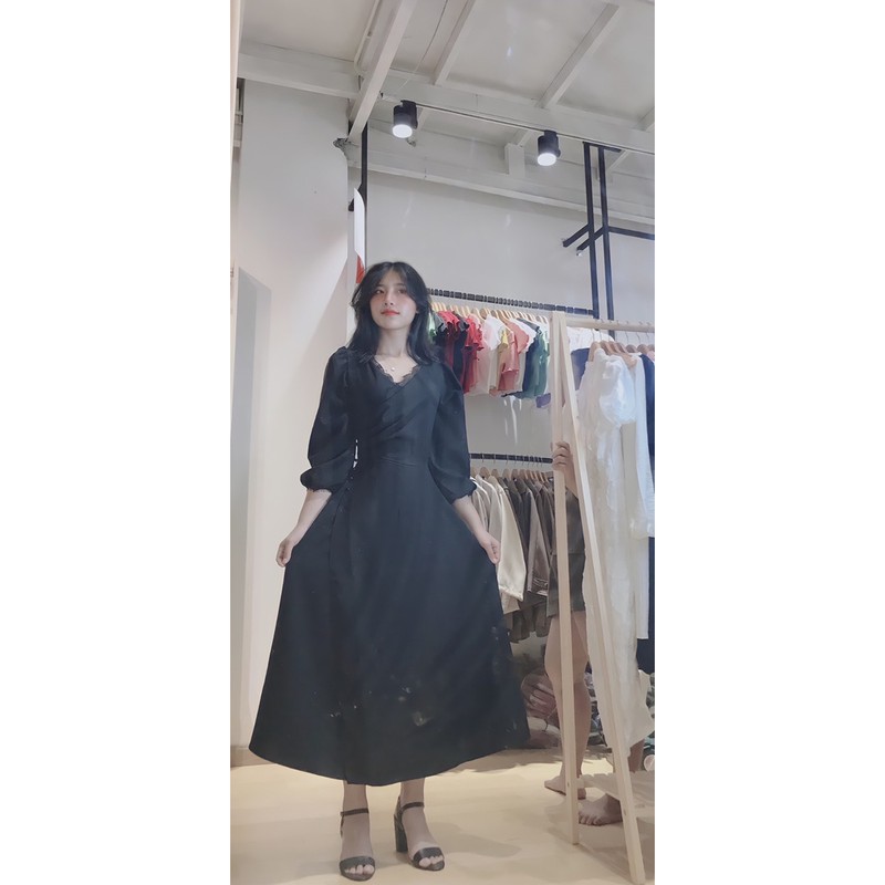 Đầm Dự Tiệc Cưới Đẹp, Đầm Cô Dâu Màu Trắng, phối ren, maxi tay dài, thiết kế riêng của SanMay-VD029 | BigBuy360 - bigbuy360.vn