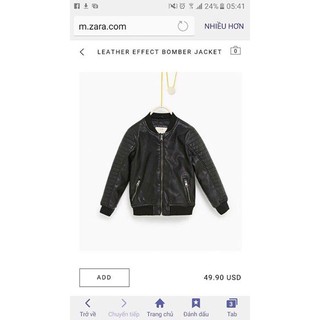 ÁO DA ZARA BOYS HÀNG XUẤT