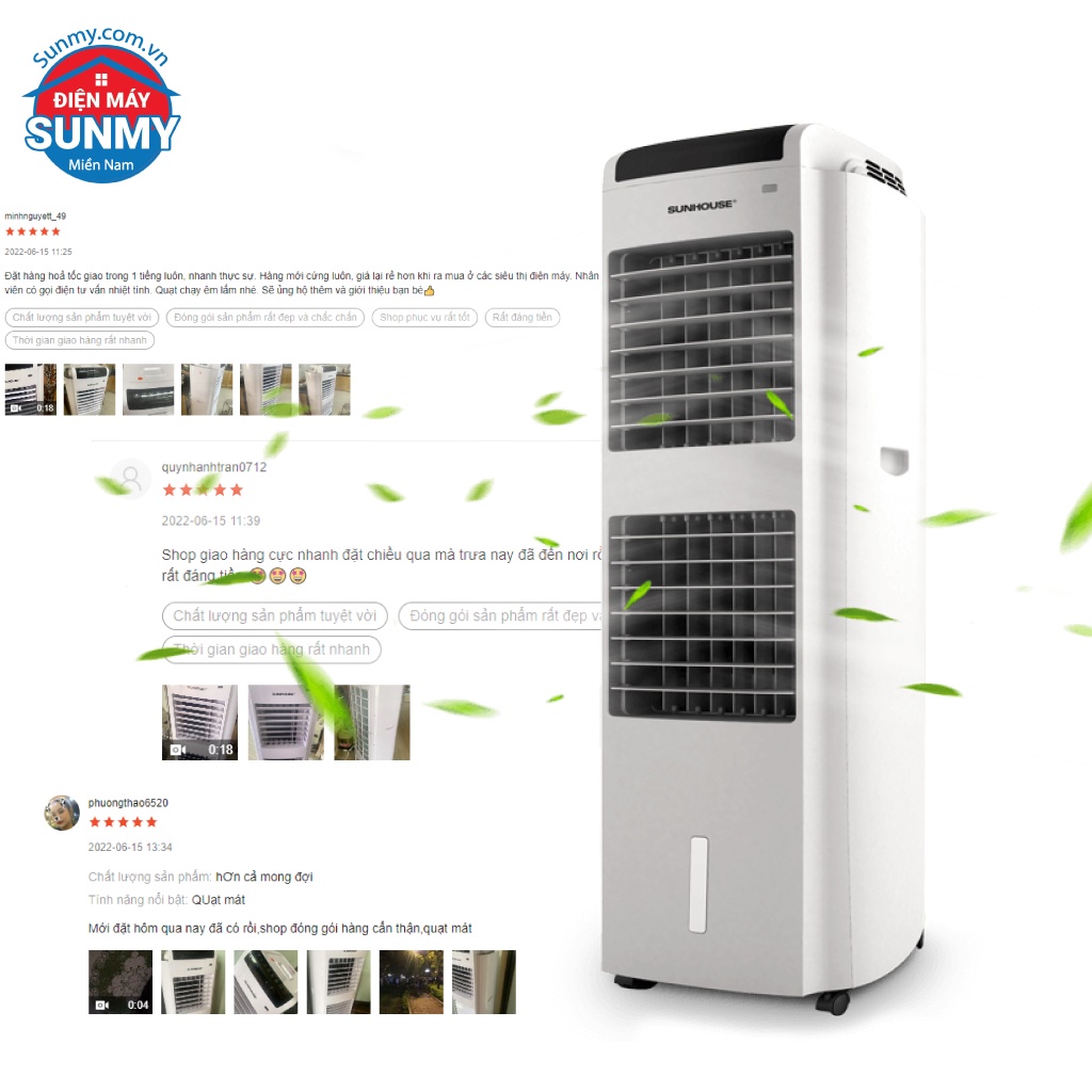 Quạt điều hòa hơi nước Sunhouse SHD7738 - Hàng trưng bày thanh lý