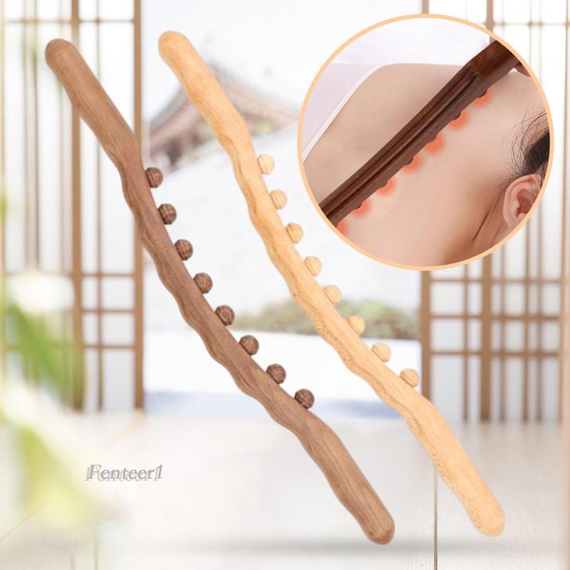 [Fenteer1] Con Lăn Gỗ Gua Sha Cầm Tay Chuyên Nghiệp Cho Eo Và Lưng