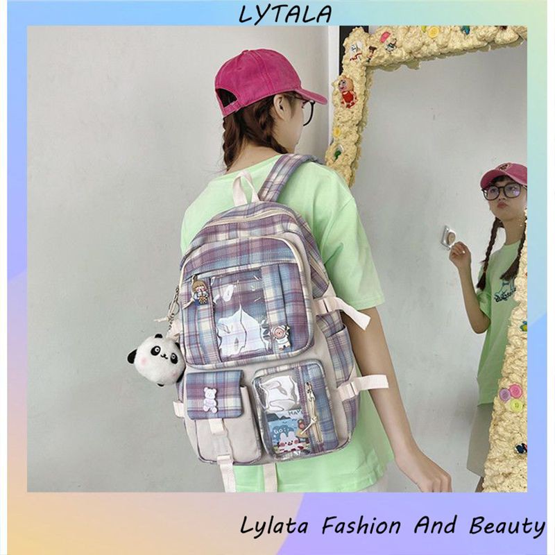 Balo nữ đẹp đi học thời trang giá rẻ nhỏ cá tính LYLATA BL08 (không có gấu bông)