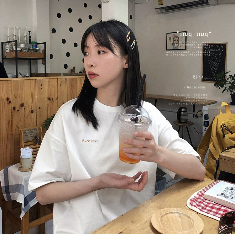 NRVP 2021 new summer Korean women's letter printing loose short-sleeved t-shirt women ins all-match top tees