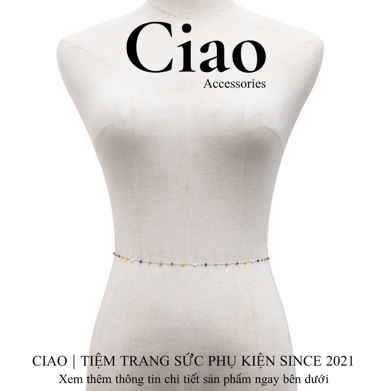 [HOẢ TỐC 1H] Vòng bụng/ Vòng eo thiết kế đính charm màu sắc mã 03 trendy Ciao accessories