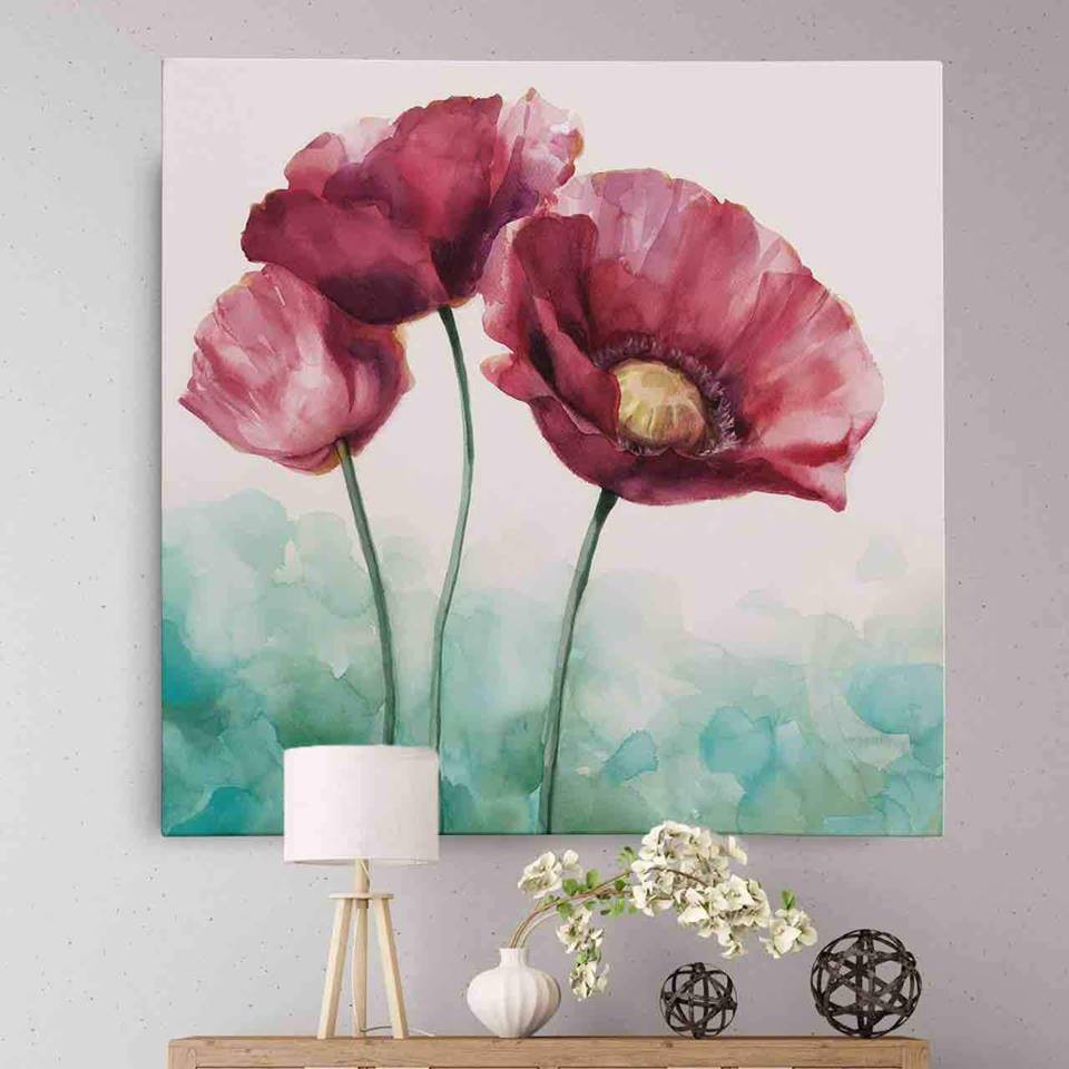 TRANH HOA POPPY HIỆN ĐẠI TINH TẾ - CANVAS CAO CẤP