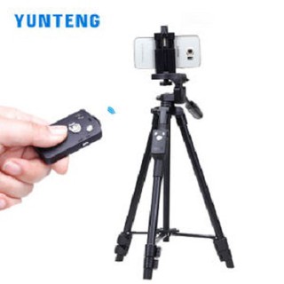 Tripod chân đế chụp hình điện thoại máy ảnh YUNTENG VCT 5208-Tặng Cáp Sạc Nhanh cổng Remax RC-134i