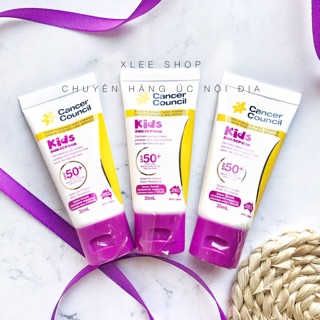 Kem chống nắng Úc cho bé Spf 50+ Cancer council kids suncreen 35ml