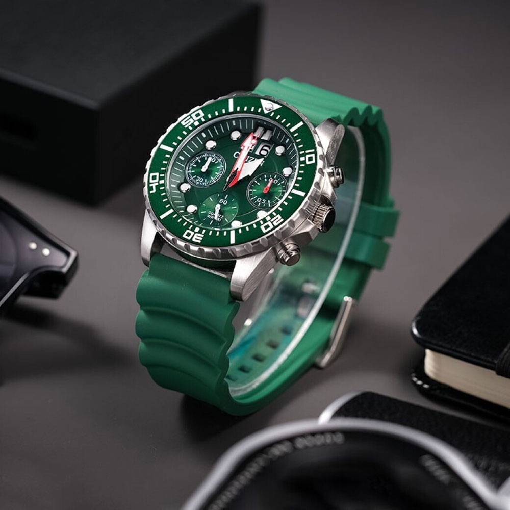 Đồng Hồ Nam Citizen Dây Cao Su AI7009-11X - Mặt Xanh