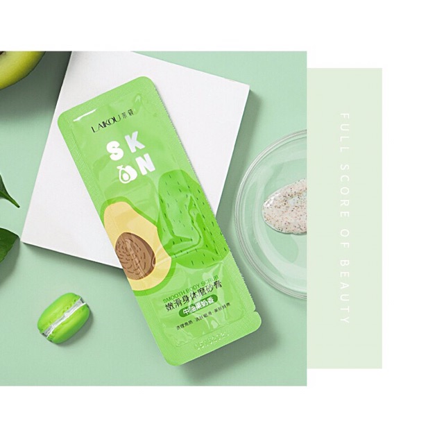 [Set 2 gói] Tẩy tế bào da chất toàn thân body sạch sâu sáng bóng dâu tây bơ nội địa trung laiko | BigBuy360 - bigbuy360.vn