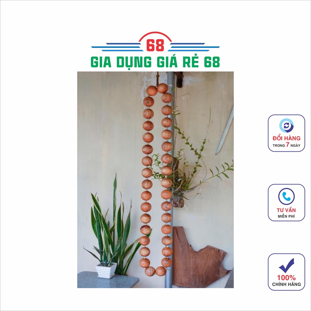 VÒNG LẮC EO HẠT GỖ GIẢM CÂN, GIẢM MỠ EO BỤNG 34 HẠT- 5CM