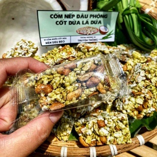 Cốm Nếp Lá Dứa Đậu Phộng - Túi 500gr