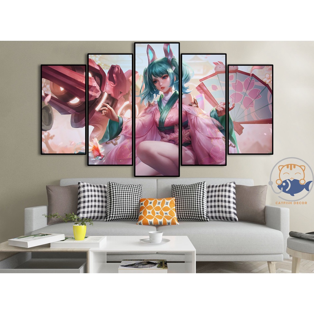 Tranh dán tường decor góc gaming - AOV - Liên Quân mobile - bộ 15