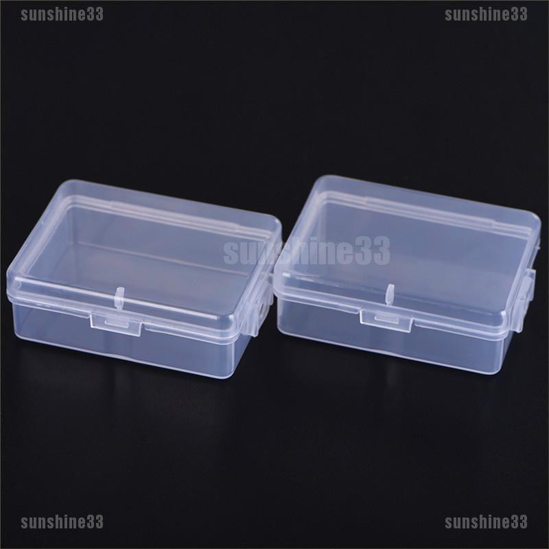 Set 2 Hộp Nhựa Trong Suốt Hình Vuông Đựng Đồ Đa Năng