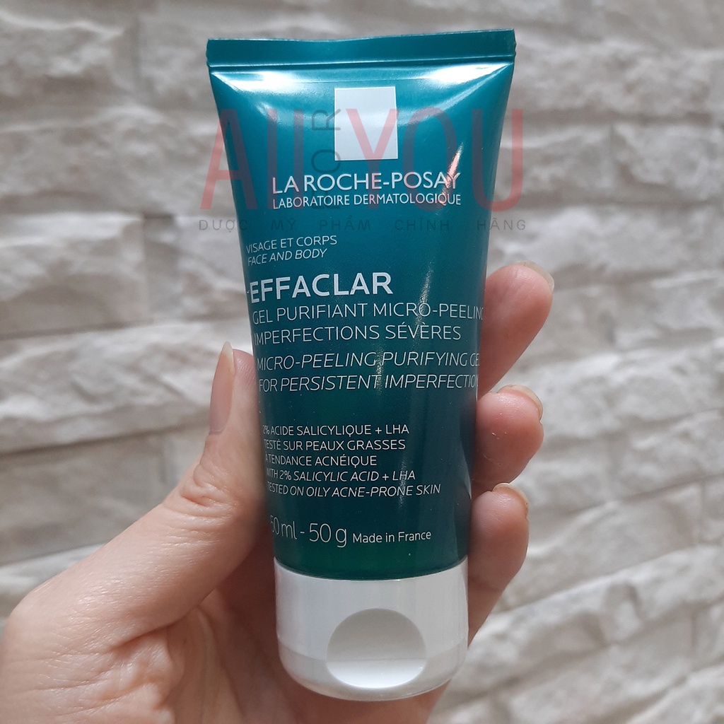 La Roche Posay Effaclar Micro Peeling Purifying Gel 50mL & 400mL - Gel Rửa Mặt & Tắm, Giảm Thâm Sẹo